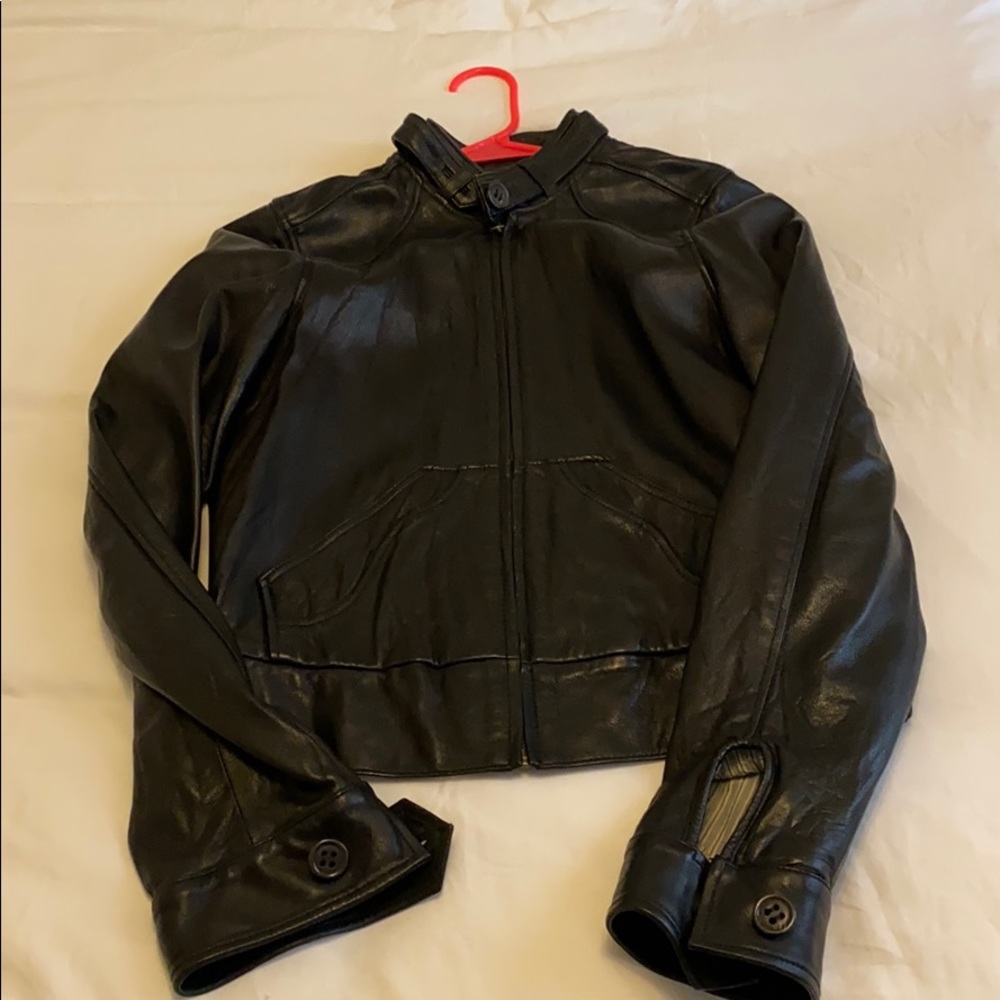 100% Black Leather Jacket